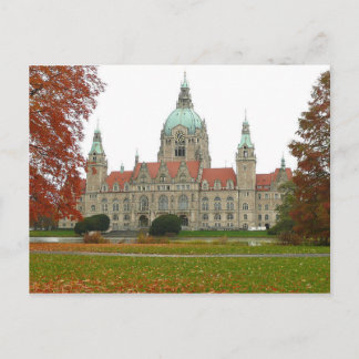 Postal Postcard Hannover Neues Rathaus Herbst, Alemania