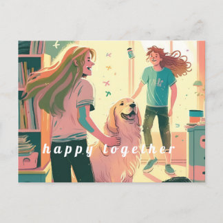 Postal Postcard Happy Together