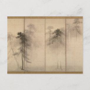 Postal Postcard Hasegawa Tohaku Pine Trees siglo XVI