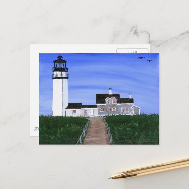 Postal Postcard, Highland Light by M. Laplante (Anverso/Reverso In Situ)