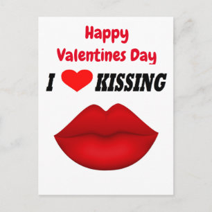 Postal Postcard I Love Kissing