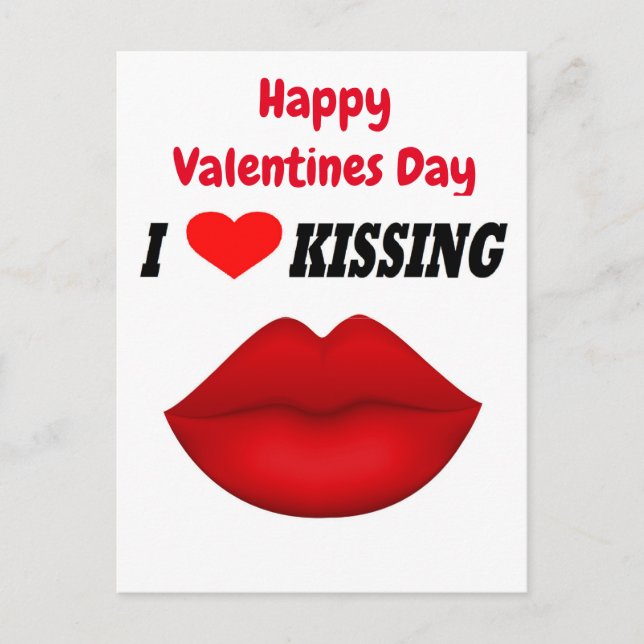 Postal Postcard I Love Kissing (Anverso)