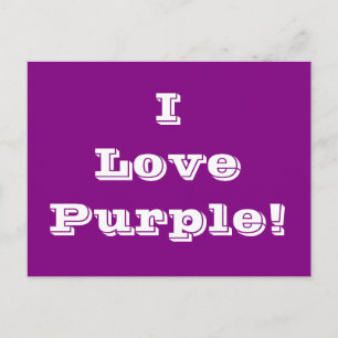 Postal Postcard I Love Purple