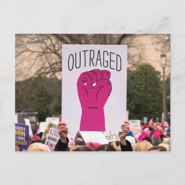 Postal Postcard indignado (Anverso)