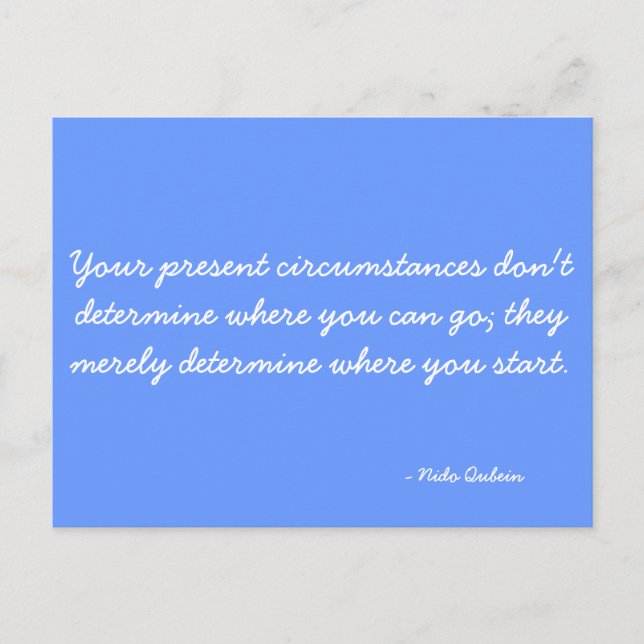 Postal Postcard inspirador citando a Nido Qubein (Anverso)