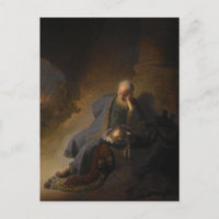 Postcard Jeremiah Jerusalem Rembrandt