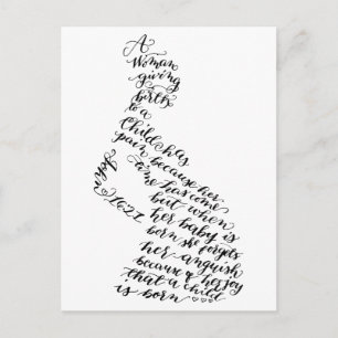 Postal Postcard John 16:21