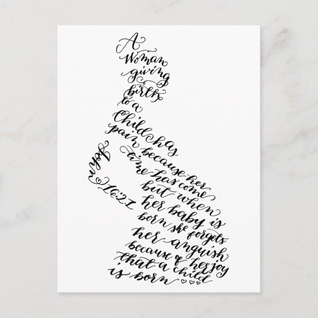 Postal Postcard John 16:21 (Anverso)