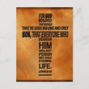 Postal Postcard John 3:16