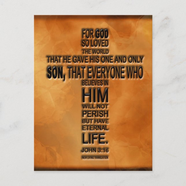 Postal Postcard John 3:16 (Anverso)