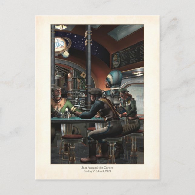 Postal Postcard "Just Around the Corner" (Anverso)