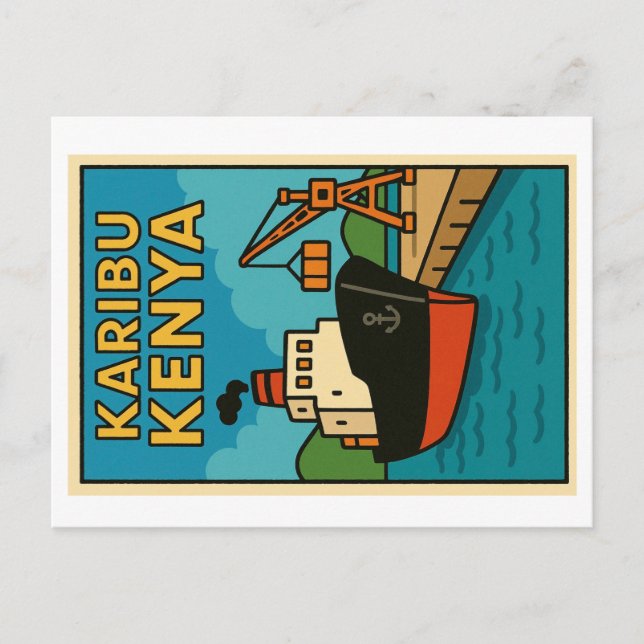 Postal Postcard - Karibu Kenya (Anverso)