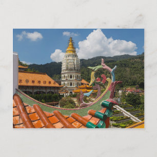 Postal Postcard Kek Lok Si en Penang, Malasia