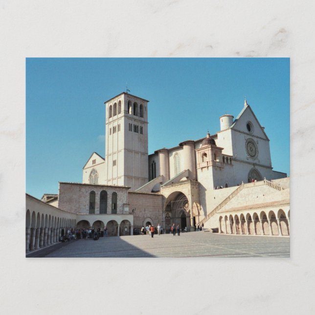 Postal Postcard La Basílica de Asís, Umbría Italia (Anverso)
