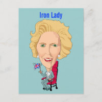 Postcard La ex Primera Ministra Británica Iron Lad