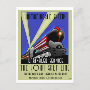 Postal Postcard - La línea John Galt