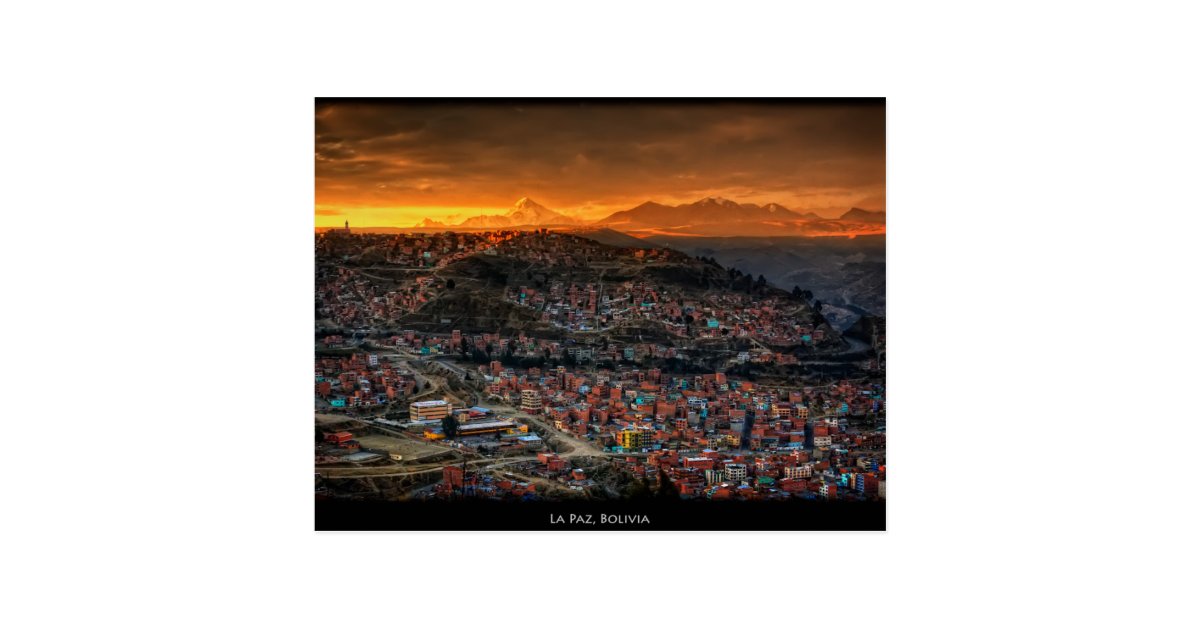 Postal Postcard La Paz, Bolivia Zazzle.es