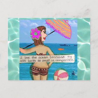 Postal Postcard - la playa arregla todo postcard