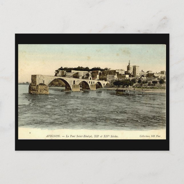 Postal Postcard, Le Pont d'Avignon (Anverso)