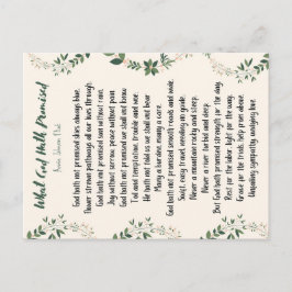 Postal Postcard Lo que Dios prometió