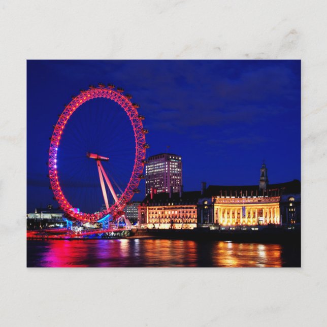Postal Postcard London Eye, Londres Reino Unido (Anverso)