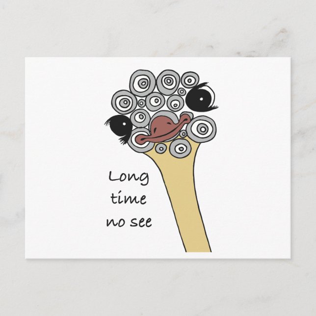 Postal Postcard Long time no see (Anverso)