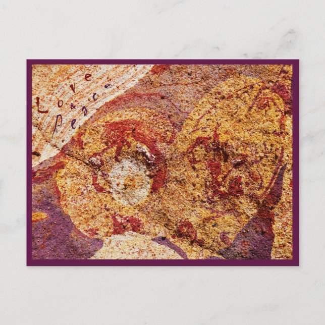Postal Postcard Love and Peace "Earth-Design" (Anverso)
