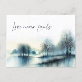 Postal Postcard "Love never fails"