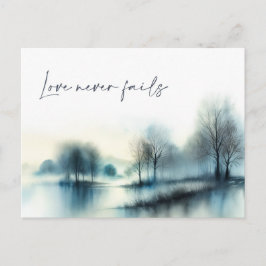Postal Postcard "Love never fails"