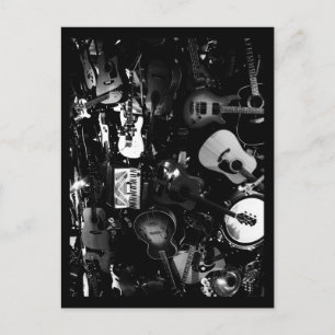Postal Postcard-Love the Arts-Guitars