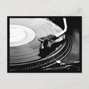 Postal Postcard-Love the Arts-Record Player