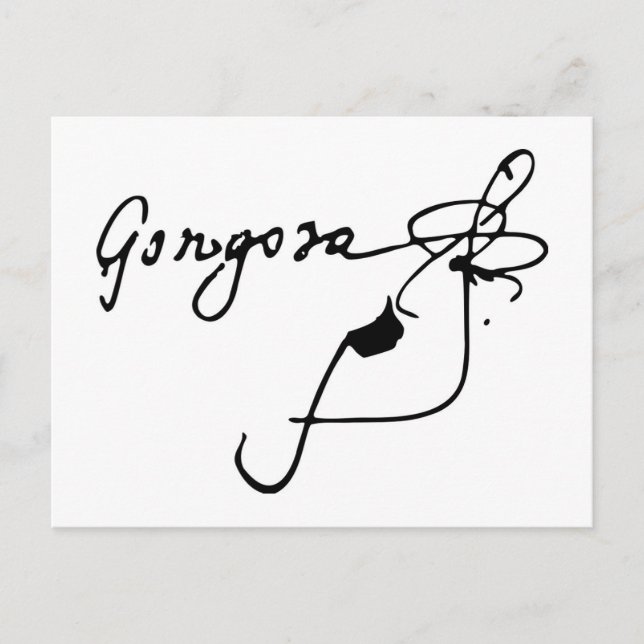 Postal Postcard Luis de Góngora (firma) (Anverso)