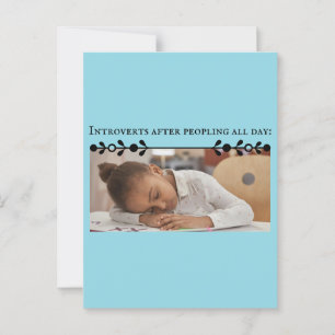 Postal Postcard Meme de introvertido