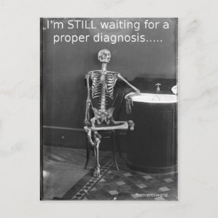 Postal Postcard Menieres skeleton