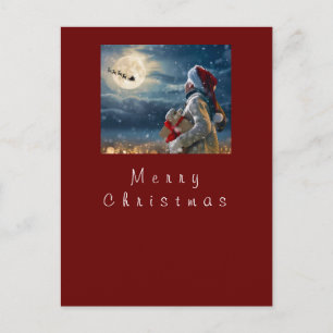 Postal Postcard Merry Christmas