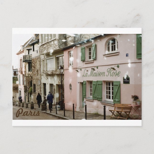 Postal Postcard, Monmartre de París (Anverso)