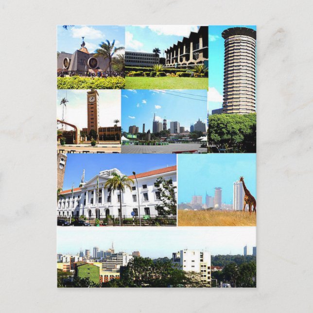 Postal Postcard Nairobi Montage, Kenia (Anverso)