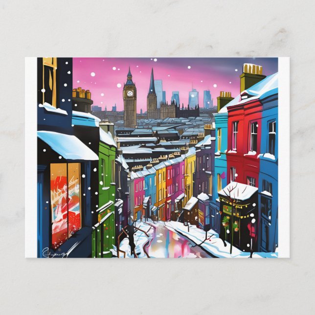 Postal Postcard navidades - Londres (Anverso)