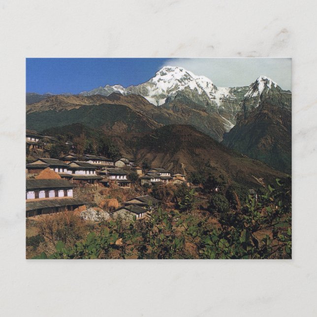 Postal Postcard Nepal Annapurna - Gandrung (Anverso)