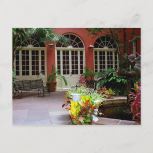 Postal Postcard New Orleans, French Quarter Courtyard Est
