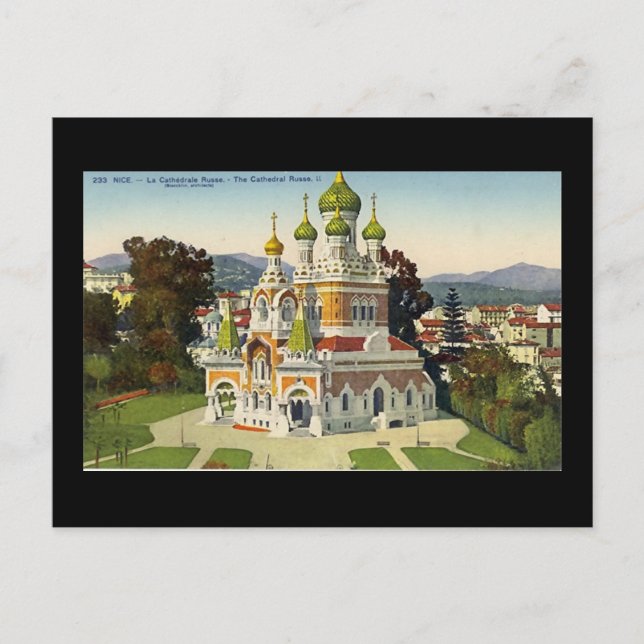 Postal Postcard, Nice, La Cathedrale Russe (Anverso)