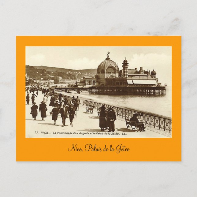 Postal Postcard, Nice, Palais de la Jetee (Anverso)