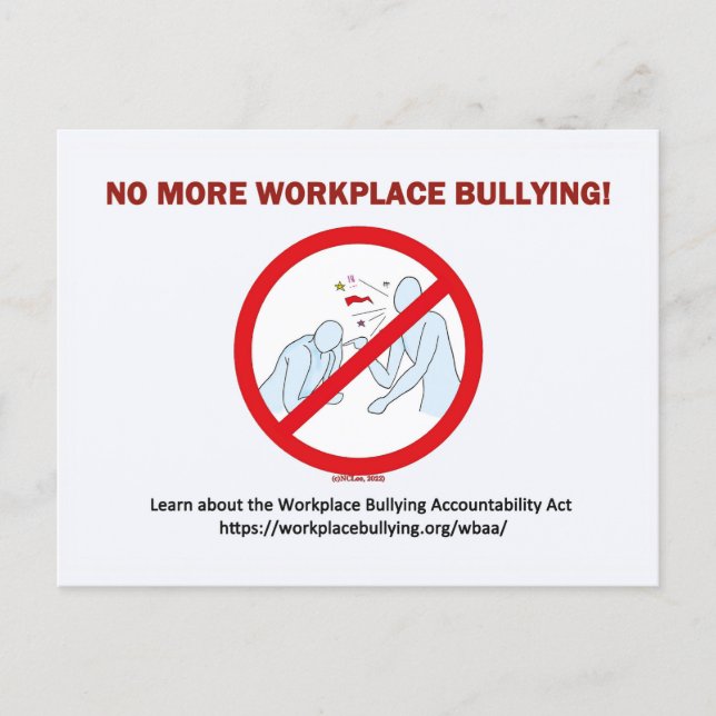 Postal Postcard-NoMore Workplace Bullying (Anverso)