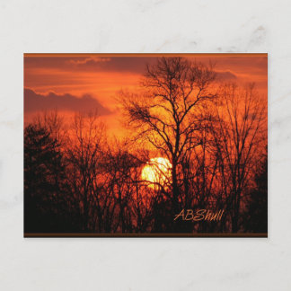 Postal Postcard of a WV Sunset