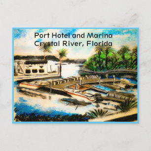 Postal Postcard of Port Hotel Crystal River, Fl