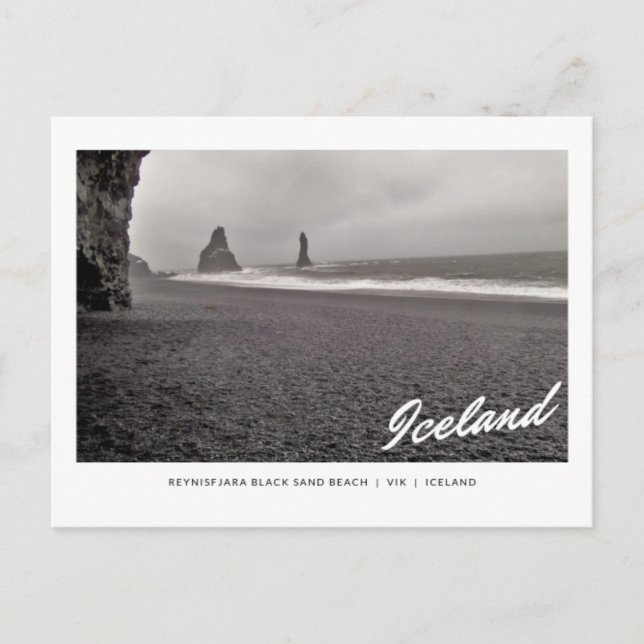 Postal Postcard of Reynisfjara Black Sand Beach, Iceland (Anverso)