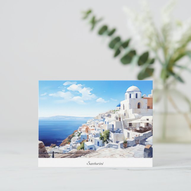 Postal Postcard Oia Santorini (Anverso de pie)