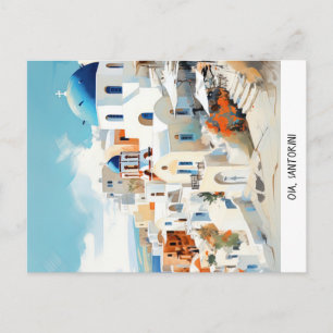Postal Postcard Oia Santorini
