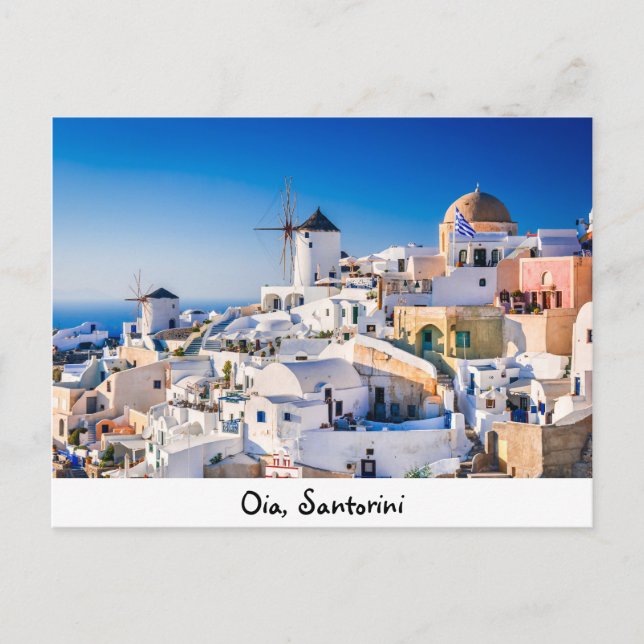 Postal Postcard Oia Santorini (Anverso)