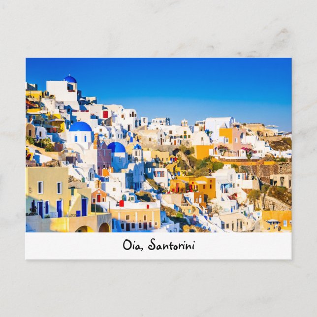 Postal Postcard Oia Santorini (Anverso)